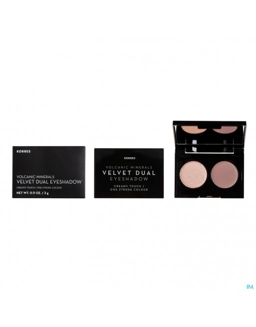 Korres Km Volc.miner.dual Velv.eyesh. Pink Rose 18