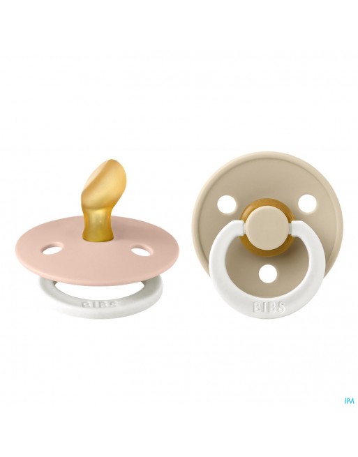 Bibs 1 Fopspeen Anatomic Glow Duo Vani/blush