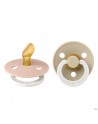 Bibs 1 Fopspeen Anatomic Glow Duo Vani/blush