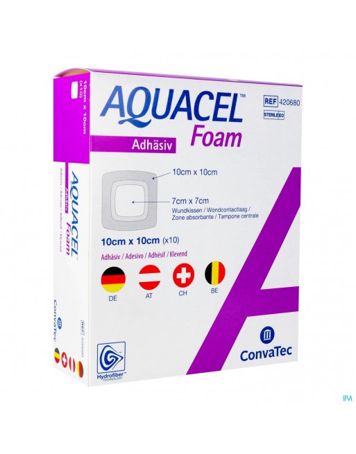 Aquacel Schuimverb Adh Hydrofiber 10,0x10,0cm 10