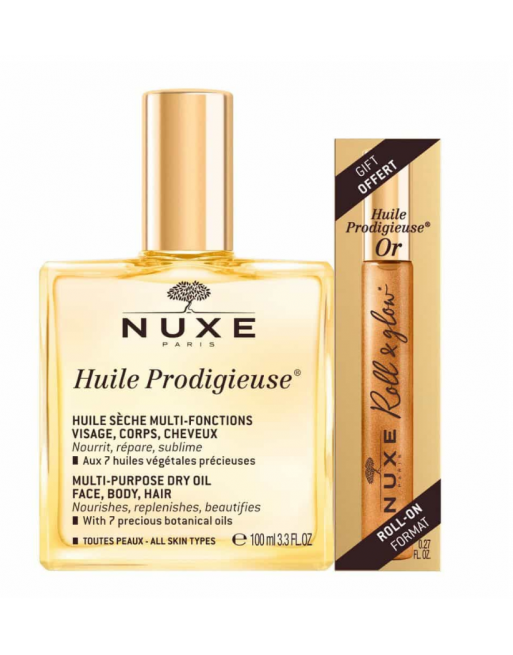 Nuxe Huile Prodigieuse 100ml + Roll On Or 8ml