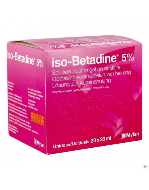 Iso Betadine Sol Oculaire-spoelen Oog 20udx20ml 5%