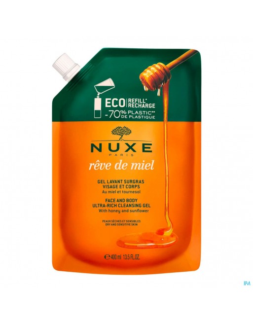 Nuxe Reve De Miel Gel Lavant Refill Eco 400ml