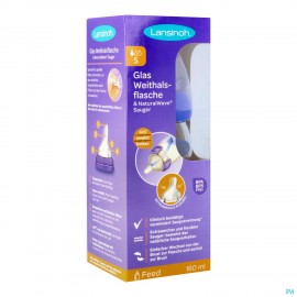 Lansinoh Zuigfles Glas + Speen 160ml 4
