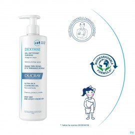 Ducray Dexyane Reinigende Gel Overvet 400ml
