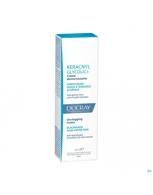 Ducray Keracnyl Glycolic+ Cr Tegen Zw.puntjes 30ml