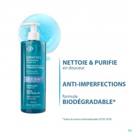 Ducray Keracnyl Gel Moussant 400ml Nf