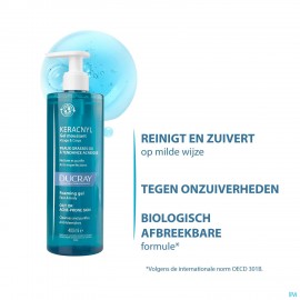 Ducray Keracnyl Schuimende Gel 400ml Nf