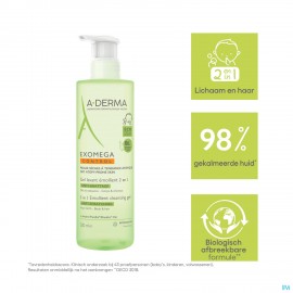 Aderma Exomega Control Reinigingsgel 2in1 500ml