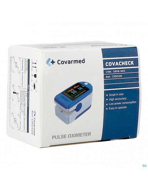 Covacheck Oxymetre Pouls Doigt + Etui
