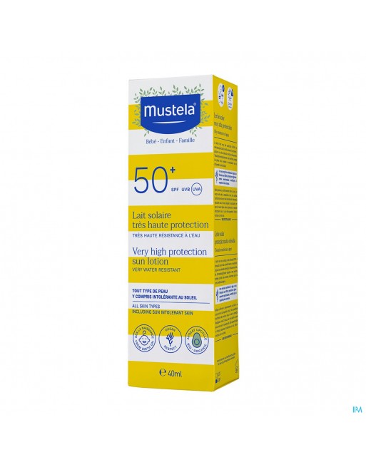 Mustela Zon Melk Heel Hoge Bescherming Ip50+ 40ml