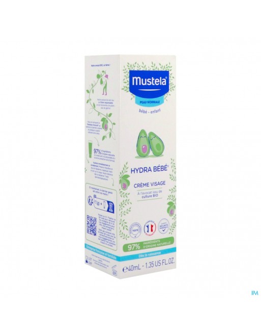 Mustela Bb Hydra Gelaatscreme Droge Huid Tube 40ml