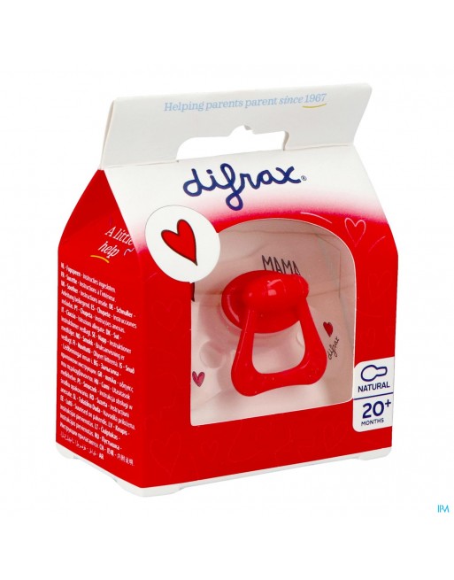 Difrax Fopspeen Natural 20+ M I Love Assorti