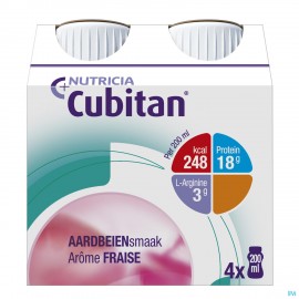 Cubitan fraise           4X200ml