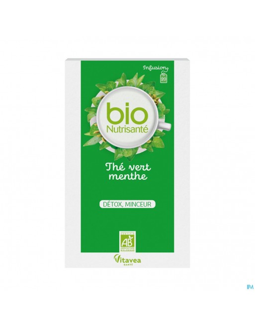 Infusie Bio Groene Thee-munt Zakje 20