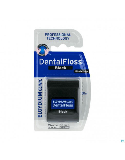 Elgydium Clinic Dental Floss Black 50m