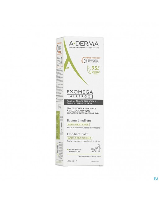 Aderma Exomega Allergo Balsem Emolierend Tube200ml
