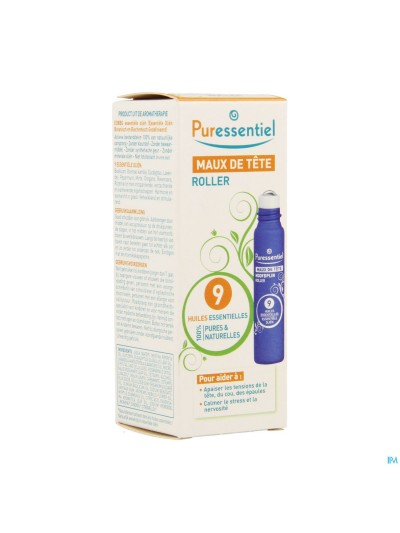 Puressentiel Roller Hoofdpijn 9 Ess Olie 5ml