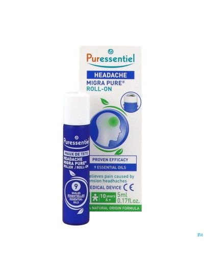 Puressentiel Roller Hoofdpijn 9 Ess Olie 5ml