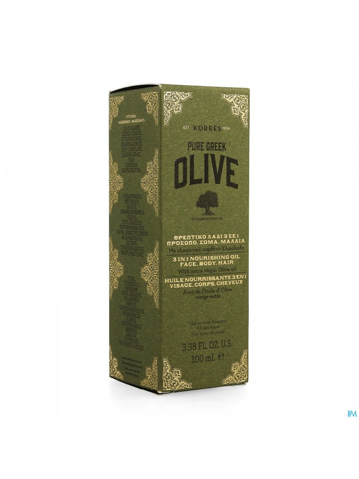 Korres Kf Olive Huile 3en1 Visage Corps Chev.100ml