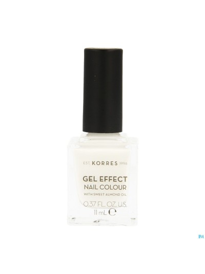 Korres Km Gel Effect Nail 01 Blanc White 11ml