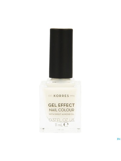 Korres Km Gel Effect Nail 02 Porcelain White 11ml