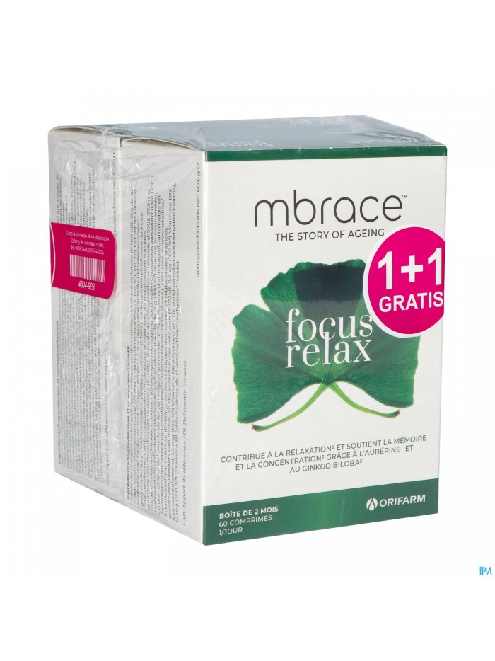 Mbrace Focus & Relax Comp 60x2 1+1 Gratuit