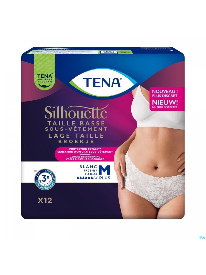 Tena Silhouette Plus Blanc Lage Taille M 12 780103