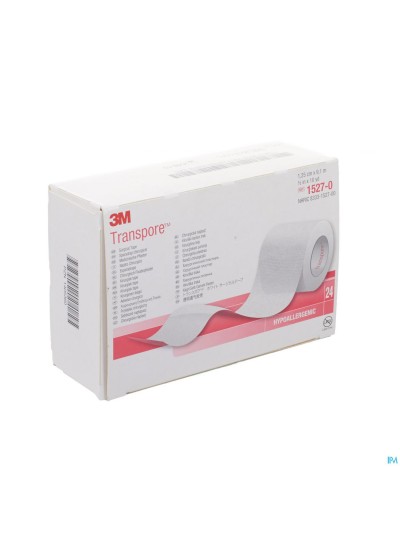 Transpore 3m Hechtpleister El.tr 12mmx9m 24 1527/0