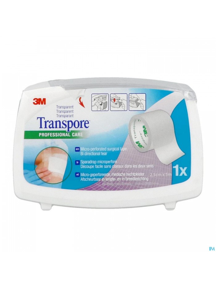 Transpore N/deroul 25mmx5m 1527p-1sd