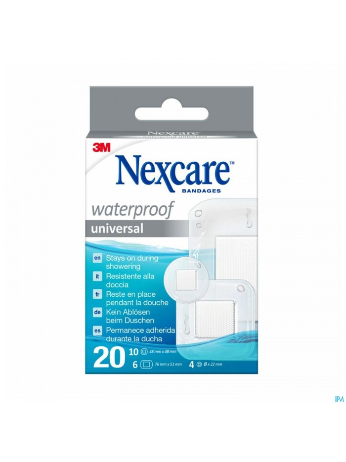 Nexcare 3m Waterproof Assorted Strips 20 N0620as