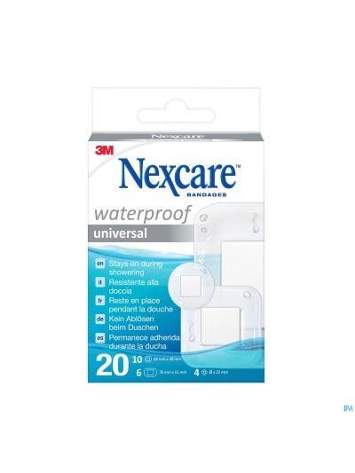 Nexcare 3m Waterproof Assorted Strips 20 N0620as