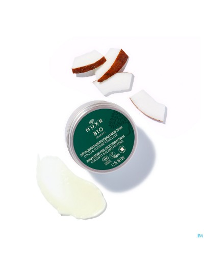 Nuxe Bio Frisse Deo.balsem 24u Kokos Plantaard 50g