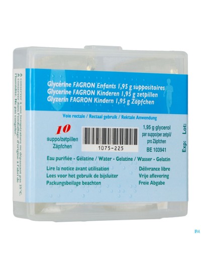 Glycerine Suppo Enfant 10 Fag