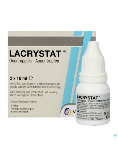 Lacrystat Collyre Fl 2x10ml Nf