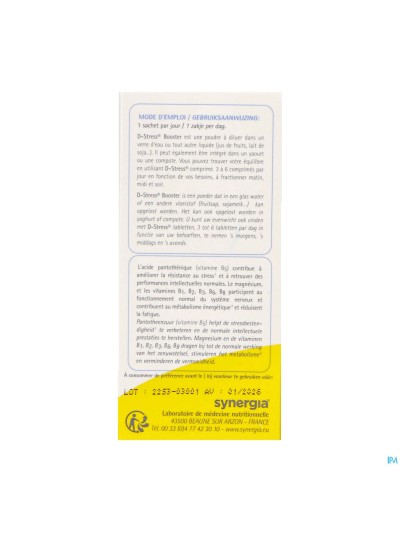 D-stress Booster Pdr Sach 20