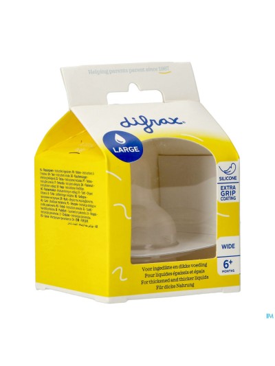 Difrax Flessenspeen Natural Wide Large 2 stuks