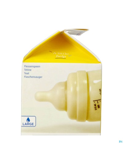 Difrax Flessenspeen Natural Wide Large 2 stuks