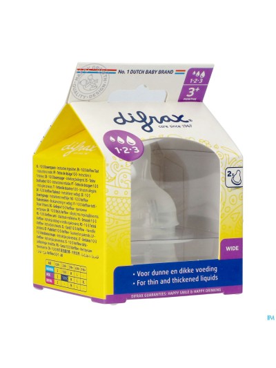 Difrax Flessenspeen Natural Wide 1-2-3 677