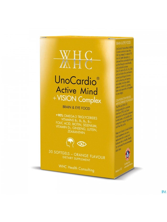 UnoCardio Active Mind + Vision Complex Softgels 30