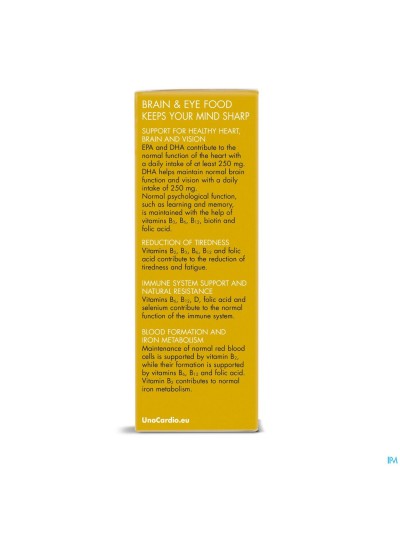 UnoCardio Active Mind + Vision Complex Softgels 30
