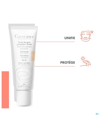 Avene Couvrance Fdt Correct. Fluide 1 Porcel. 30ml