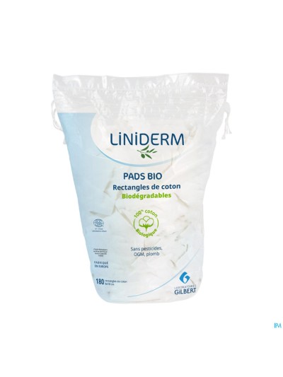 Gilbert Pads Bio Rectangle Coton 8x10cm Sachet 180