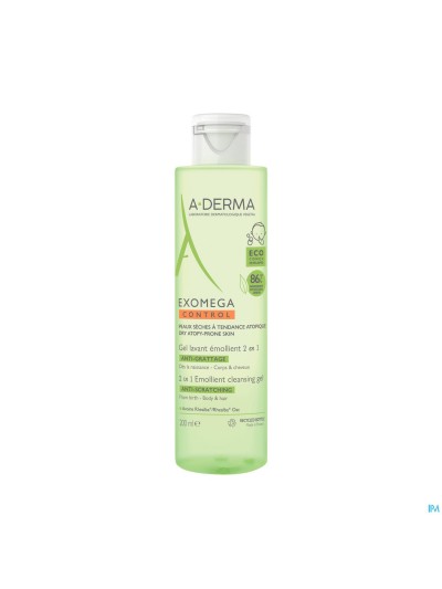 Aderma Exomega Control Reinigingsgel 2in1 200ml