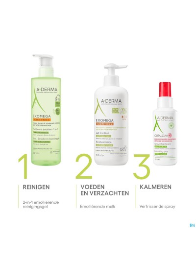 Aderma Exomega Control Reinigingsgel 2in1 200ml