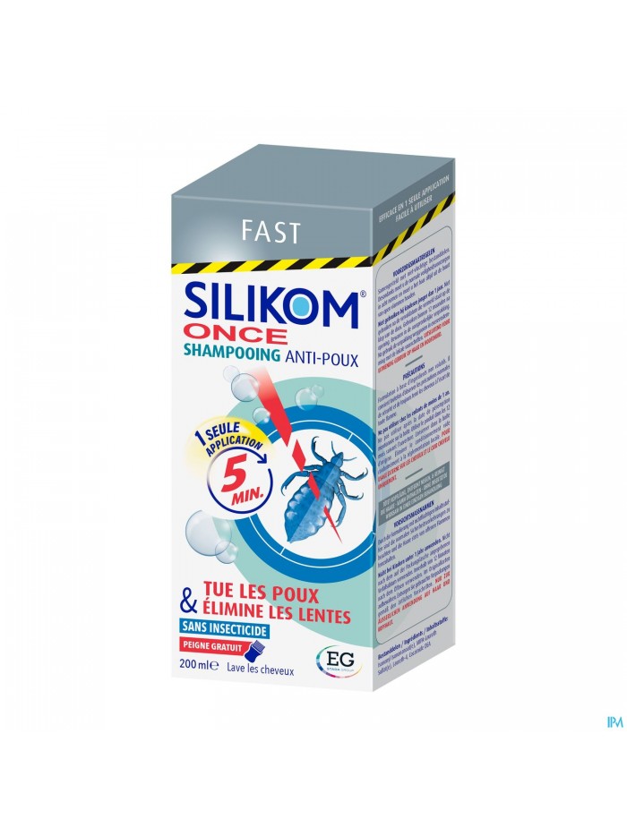 Silikom Once Shampooing Contre poux&lentes 200ml 