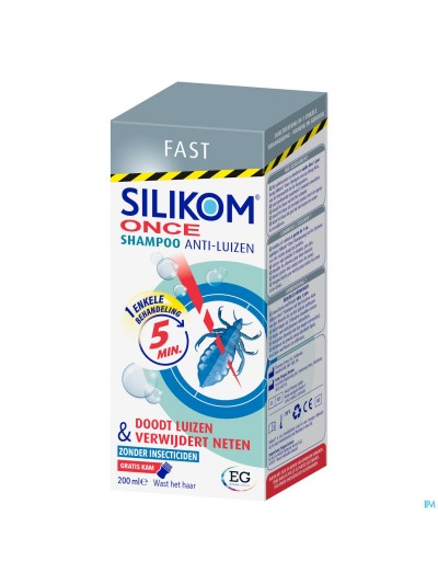 Silikom Once Shampooing Contre poux&lentes 200ml 