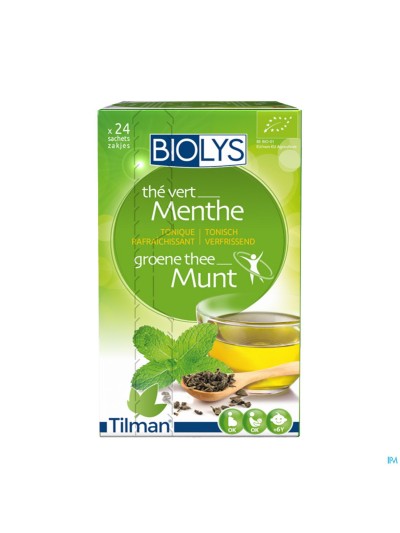 Biolys Groene Thee Munt Zakje 24