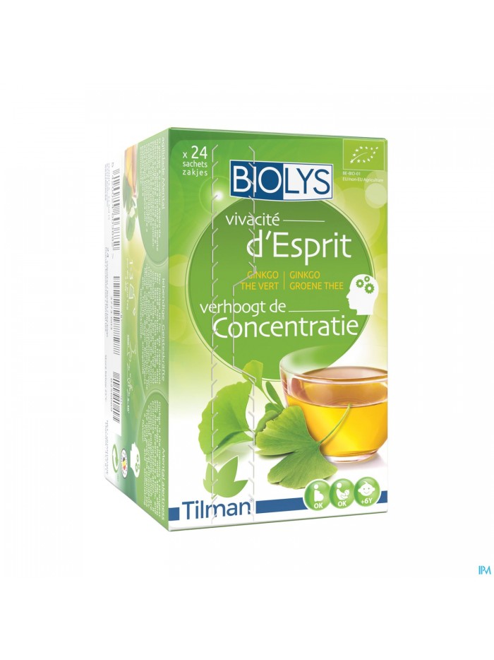 Biolys Ginkgo Groene Thee Sach 24