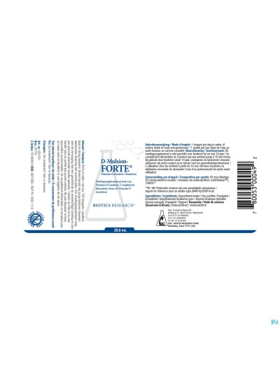 D-mulsion Forte Gutt 29,6ml Vervangt 3366077